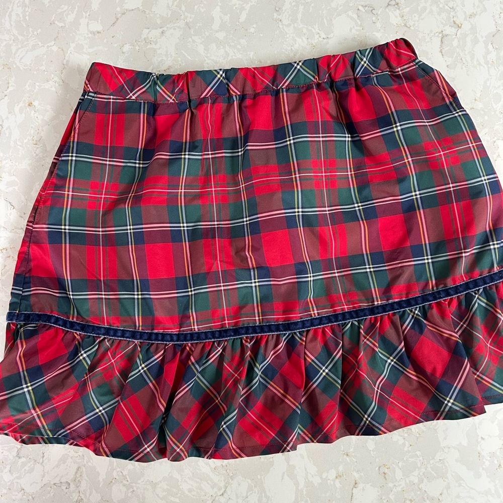 Vineyard Vines Red and Green Plaid Mini Skirt